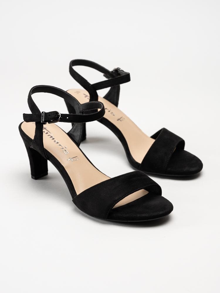 Tamaris - Svarta sandaletter i textil
