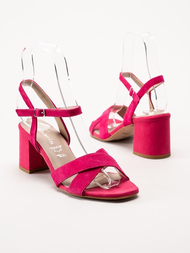 Tamaris - Rosa sandaletter i mocka