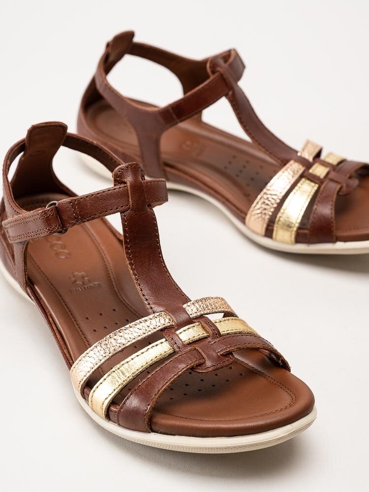 Ecco - Flash Sandal - Bruna sandaler i skinn