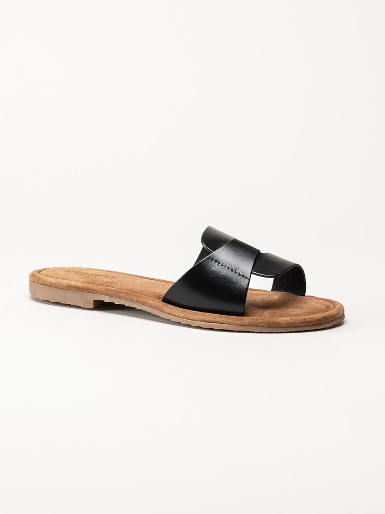 Ilse Jacobsen - Vera1004 - Svarta slip in sandaler i skinn