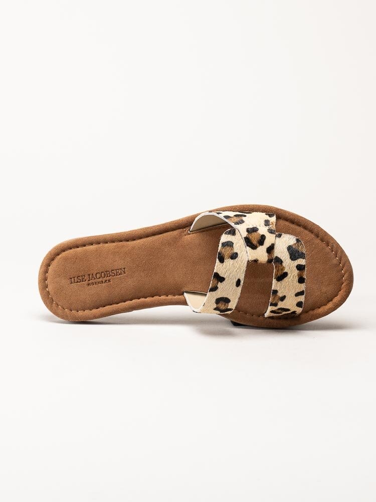 Ilse Jacobsen - Vera1004 - Leopardmönstrade slip in sandaler i skinn