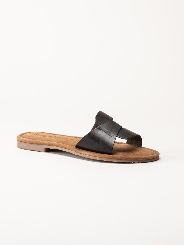 Ilse Jacobsen - Vera1004 - Bruna slip in sandaler i skinn