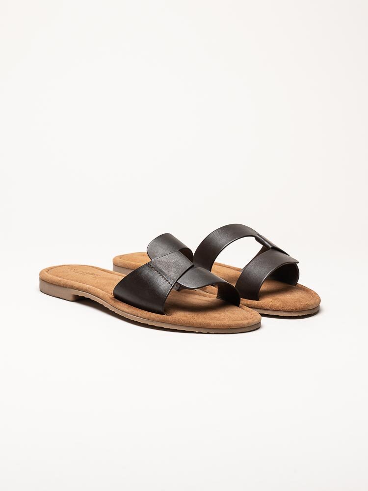 Ilse Jacobsen - Vera1004 - Bruna slip in sandaler i skinn