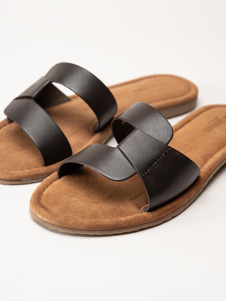 Ilse Jacobsen - Vera1004 - Bruna slip in sandaler i skinn