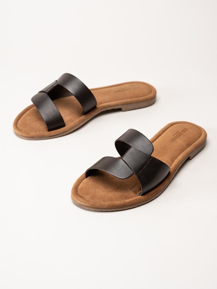 Ilse Jacobsen - Vera1004 - Bruna slip in sandaler i skinn