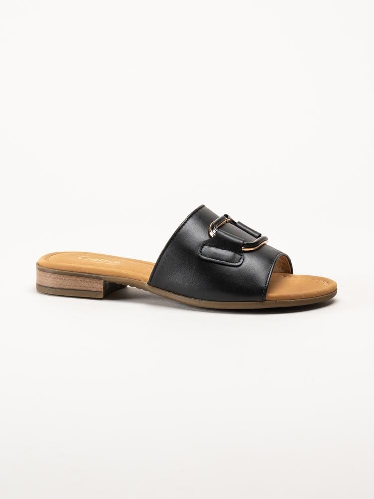 Gabor - Svarta slip in sandaler i skinn