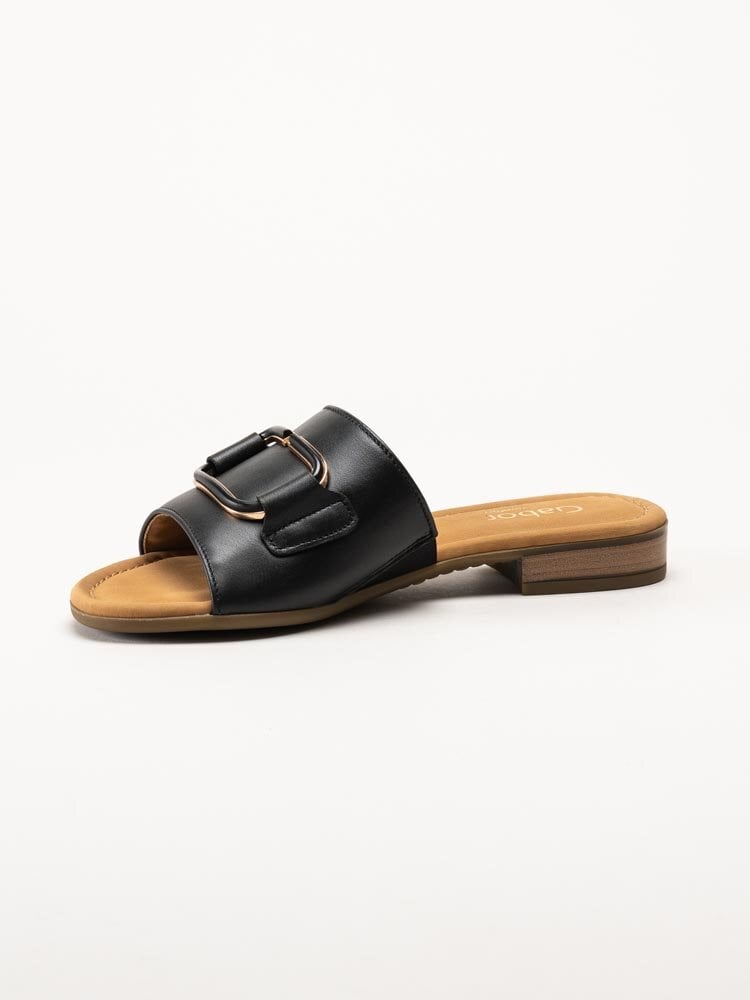 Gabor - Svarta slip in sandaler i skinn