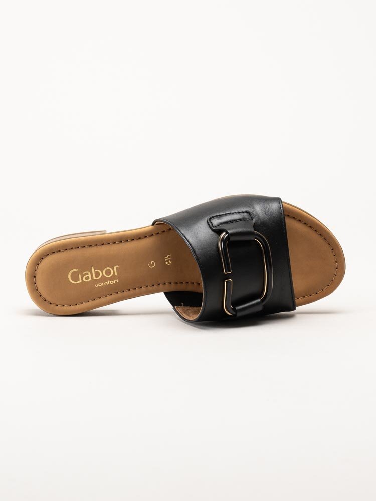 Gabor - Svarta slip in sandaler i skinn