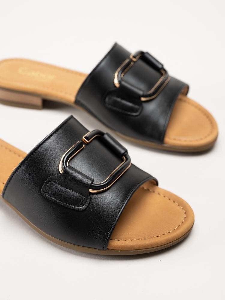 Gabor - Svarta slip in sandaler i skinn