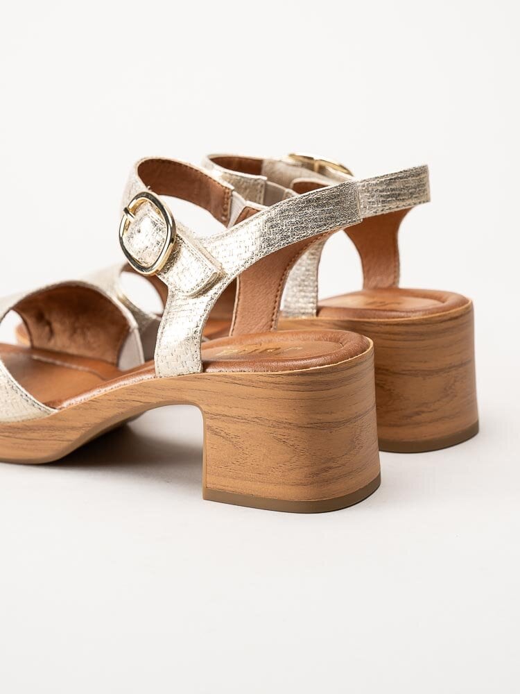 Jana - Guldmetallic sandaletter i skinnimitation