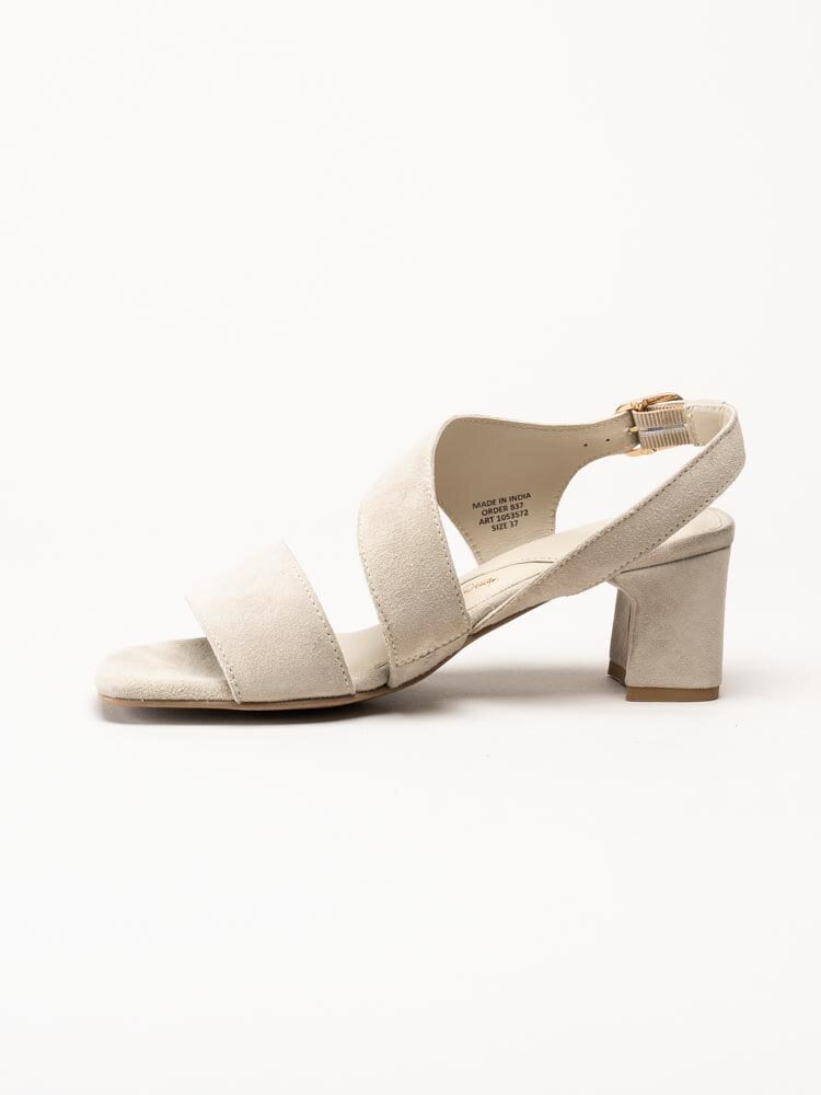 Dasia - Ginger - Beige sandaletter i mocka