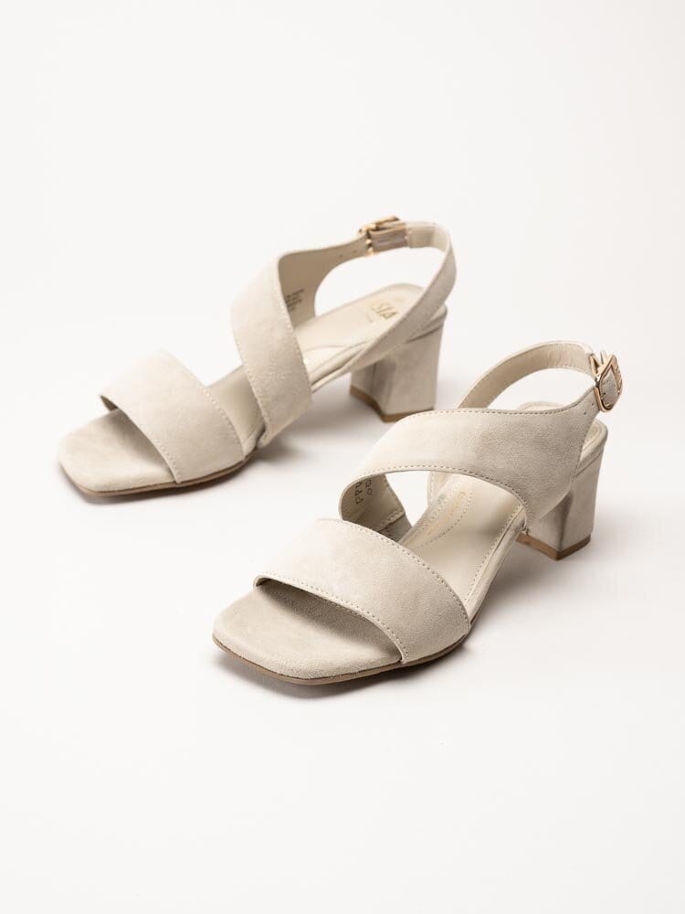 Dasia - Ginger - Beige sandaletter i mocka