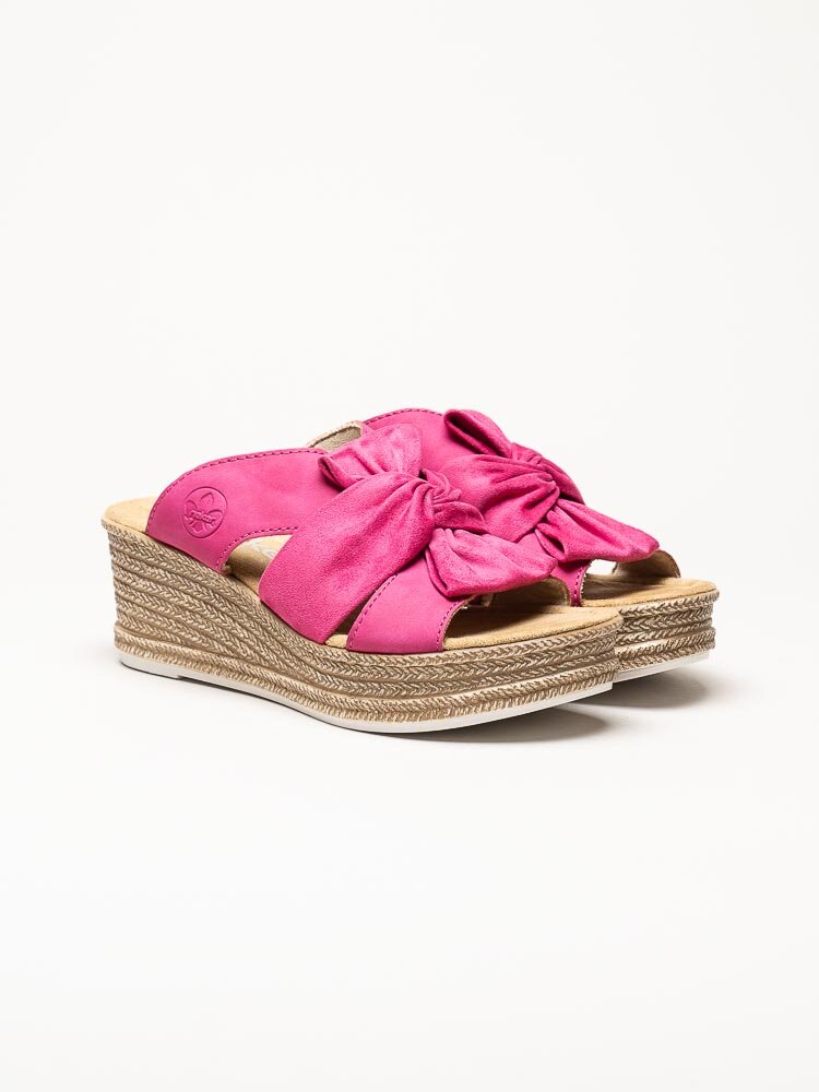 Rieker - Rosa kilklackade sandaletter