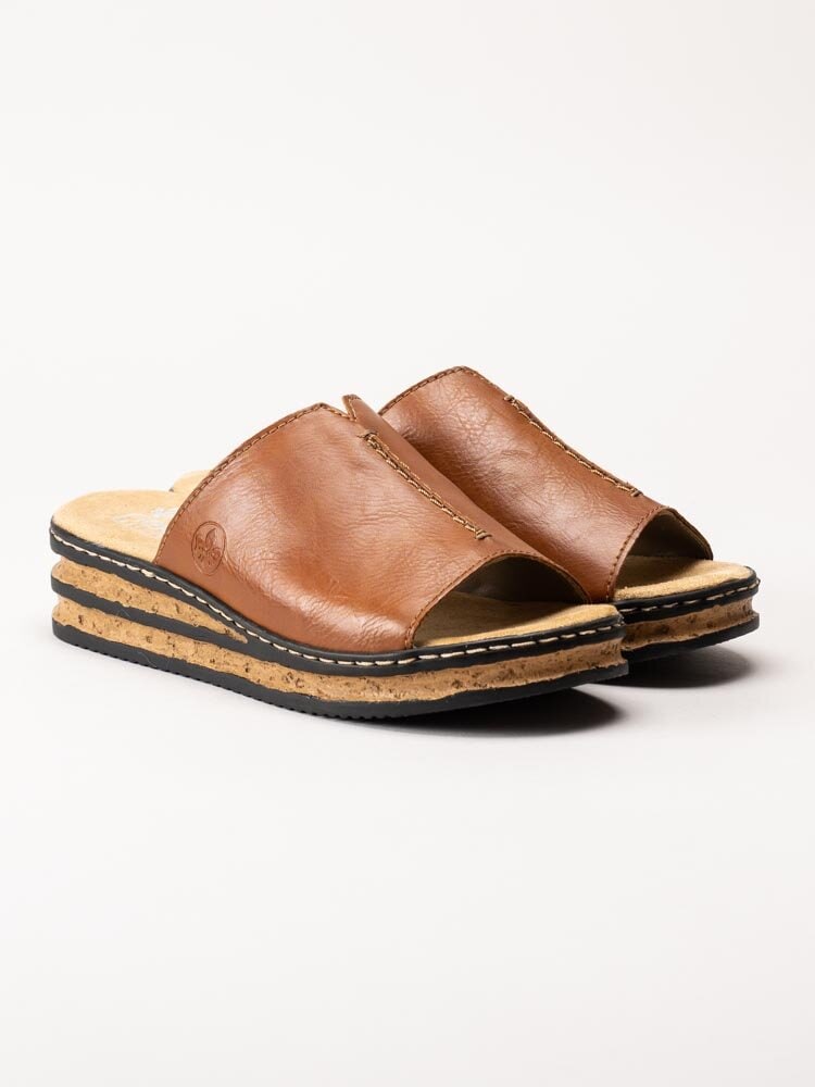 Rieker - Bruna kilklackade slip in sandaler