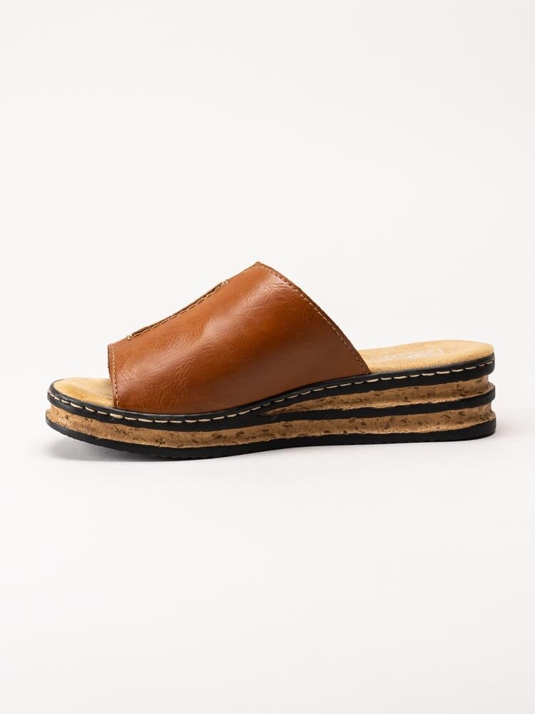 Rieker - Bruna kilklackade slip in sandaler