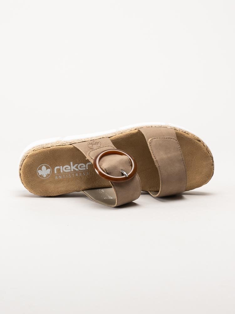 Rieker - Ljusbruna slip in sandaler
