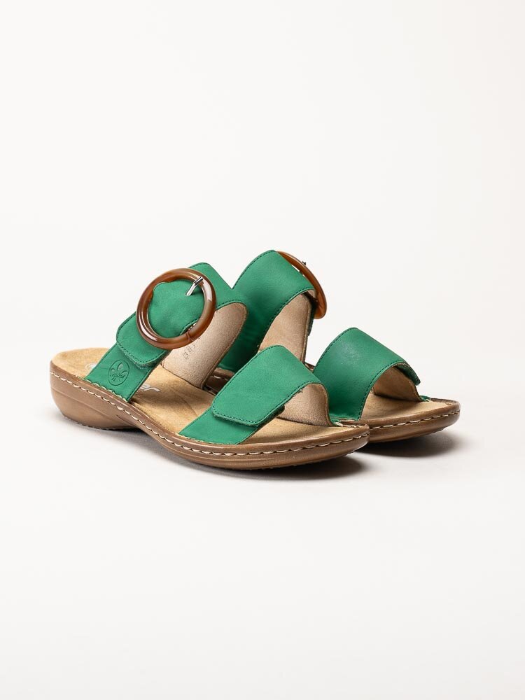 Rieker - Gröna slip in sandaler