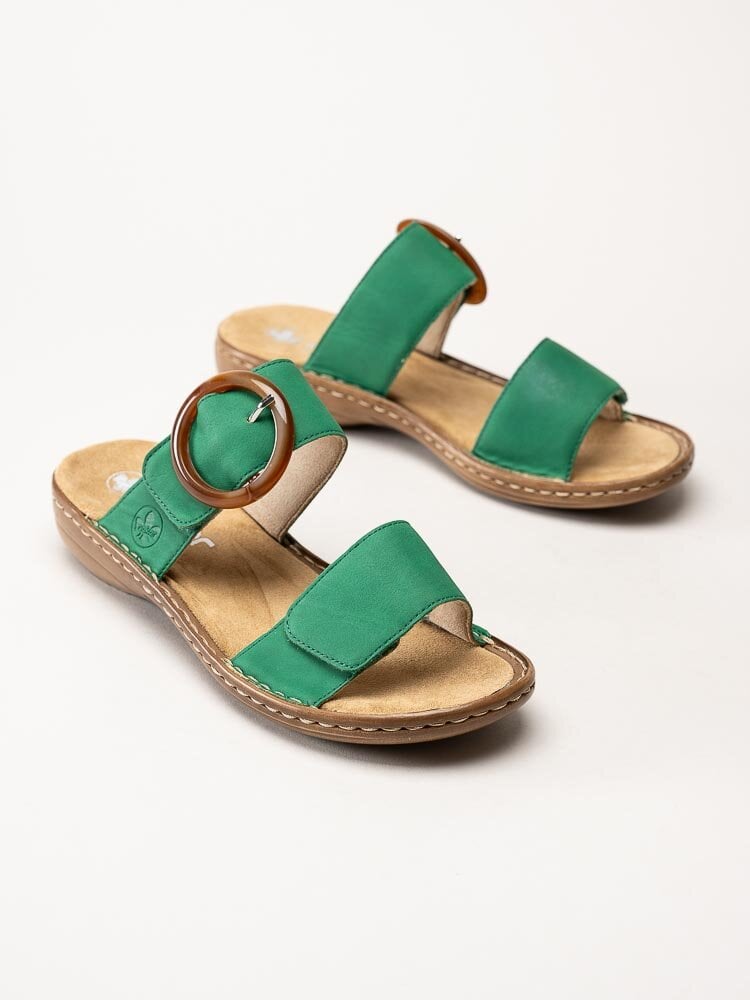 Rieker - Gröna slip in sandaler