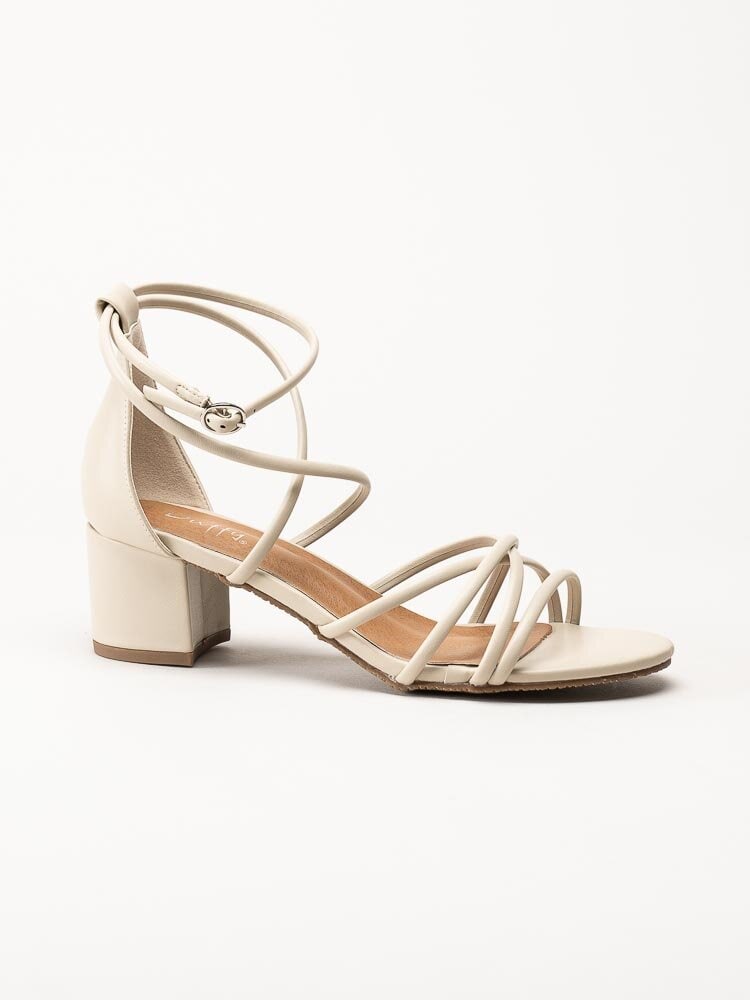 Duffy - Beige sandaletter med tunna remmar