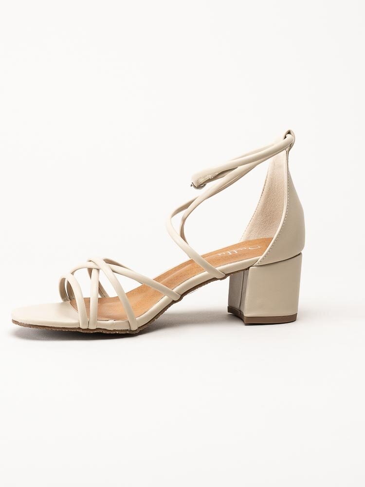 Duffy - Beige sandaletter med tunna remmar