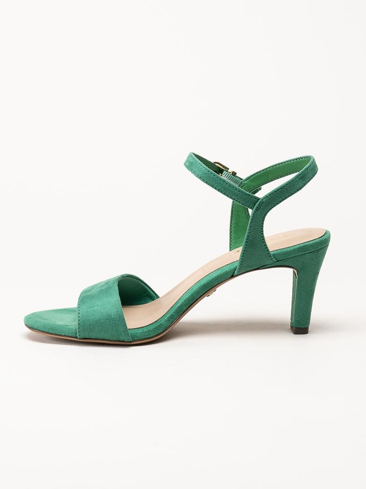 Tamaris - Gröna sandaletter i mockaimitation