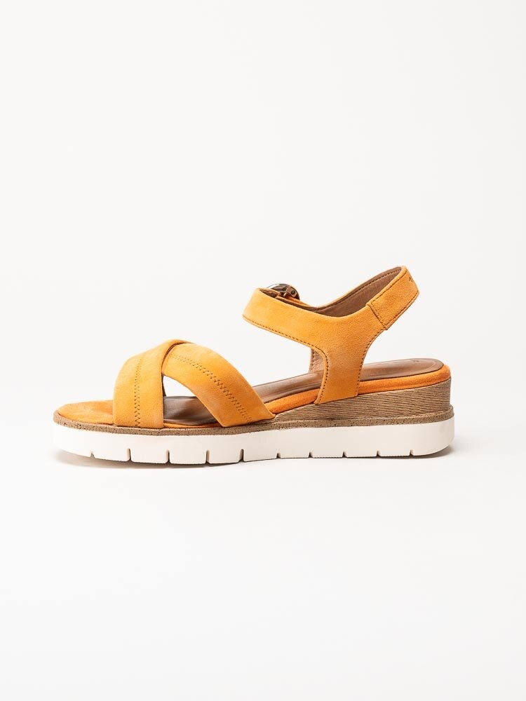 Tamaris - Orange sandaler med kilklack