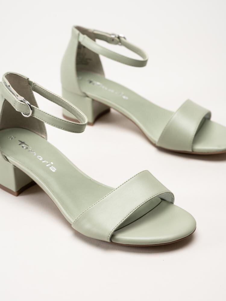 Tamaris - Gröna sandaletter i skinnimitation
