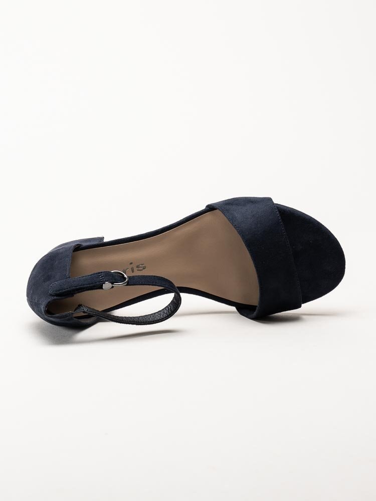 Tamaris - Mörkblå sandaletter i mockaimitation