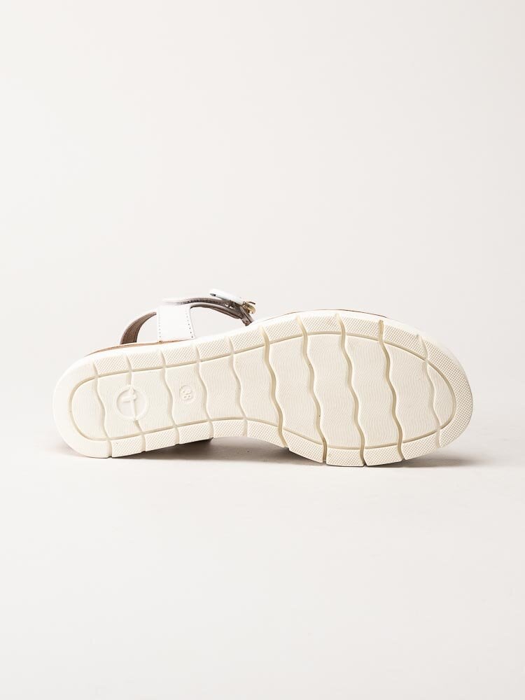 Tamaris - Vita sandaler med kilklack