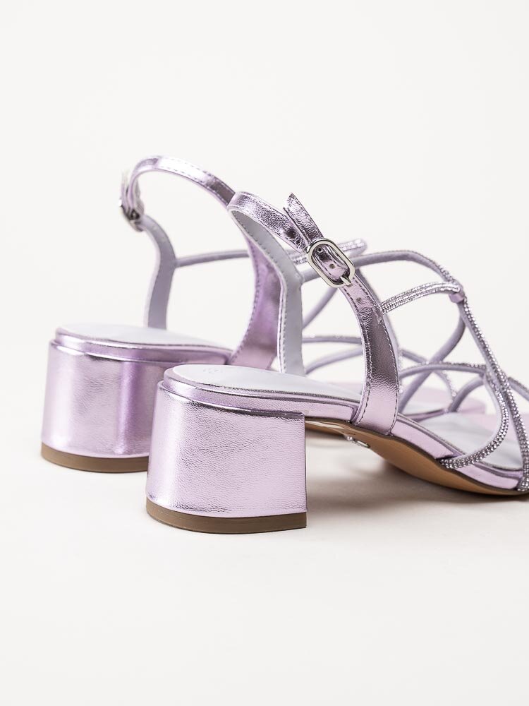 Tamaris - Lilametallic sandaletter med glitterremmar