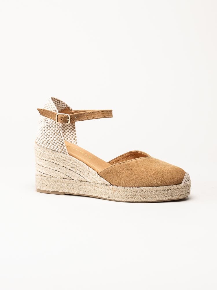 Alberville - Ljusbruna kilklackade espadrillos