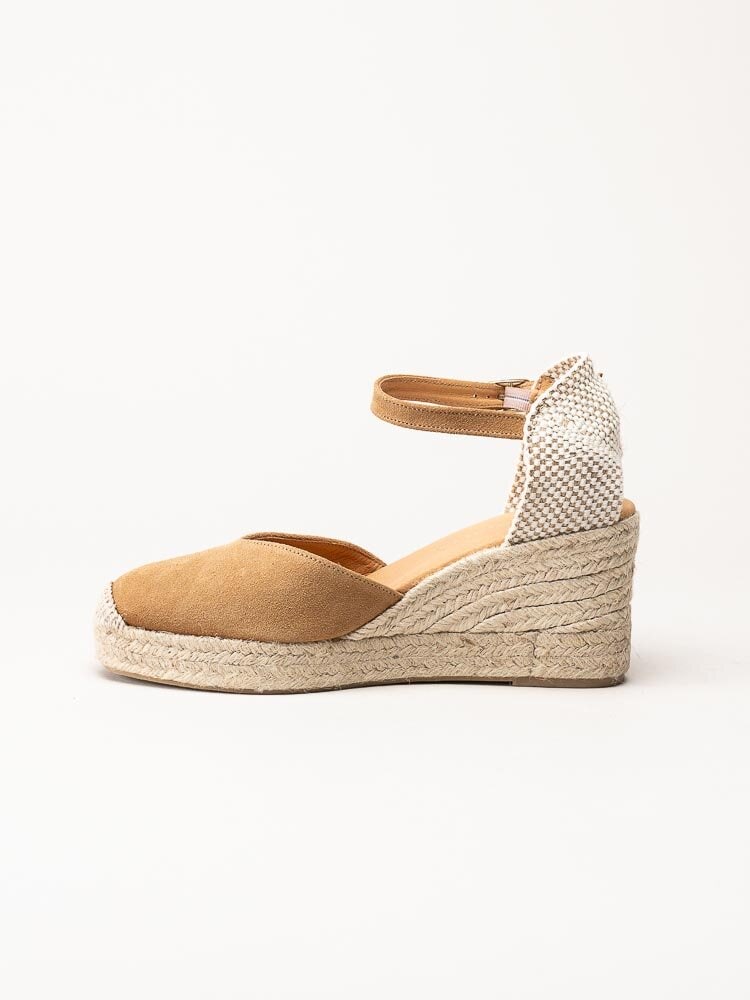 Alberville - Ljusbruna kilklackade espadrillos