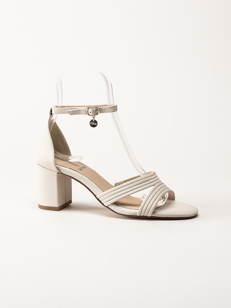 S.Oliver - Off white sandaletter i skinnimitation