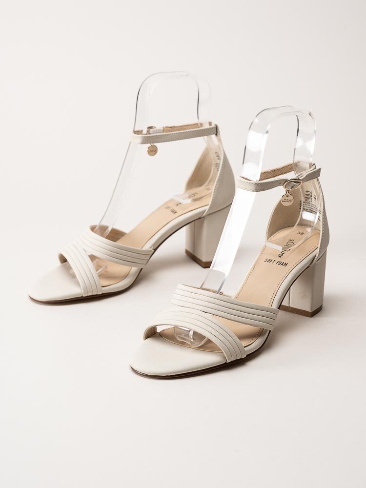 S.Oliver - Off white sandaletter i skinnimitation