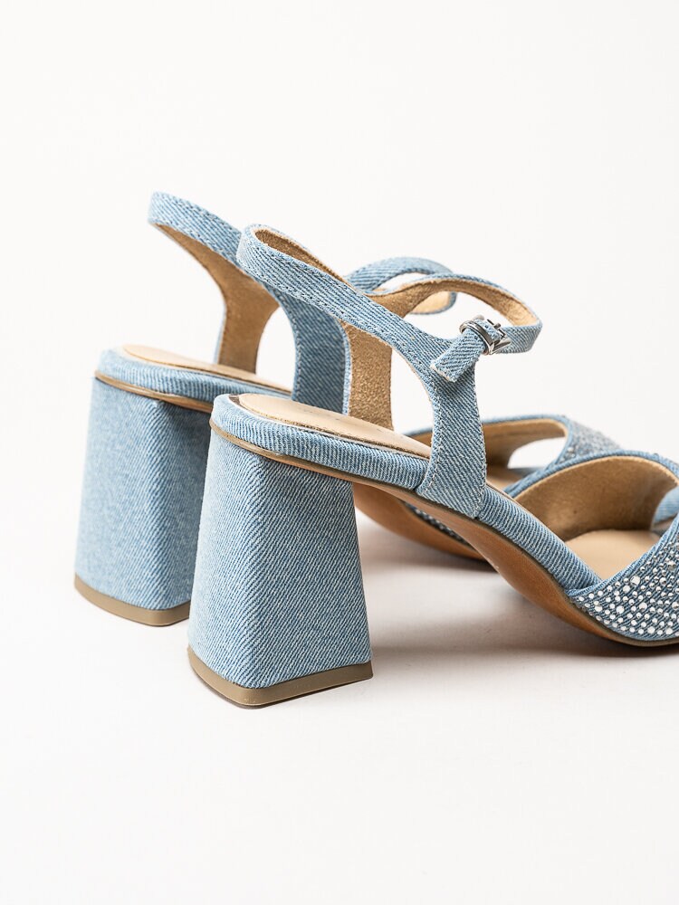 Marco Tozzi - Ljusblå sandaletter med strass