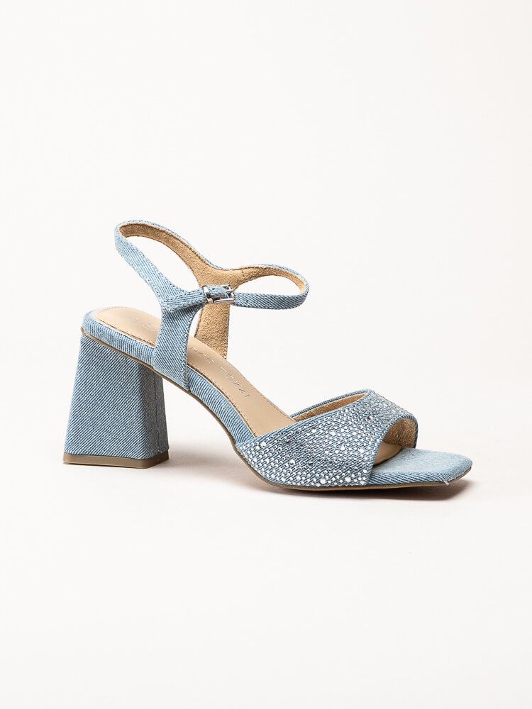 Marco Tozzi - Ljusblå sandaletter med strass