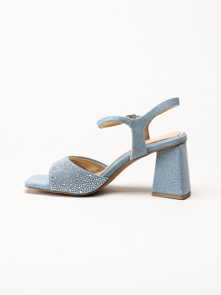 Marco Tozzi - Ljusblå sandaletter med strass
