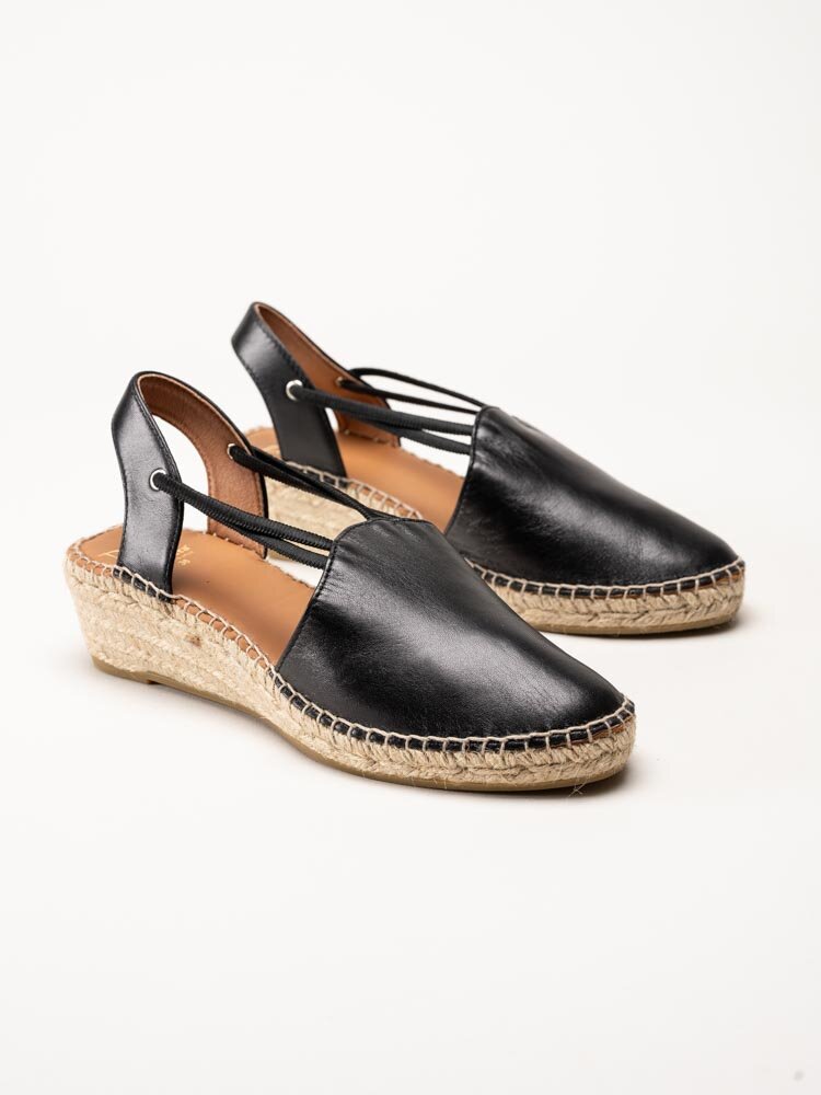 Duffy - Svarta kilklackade espadriller