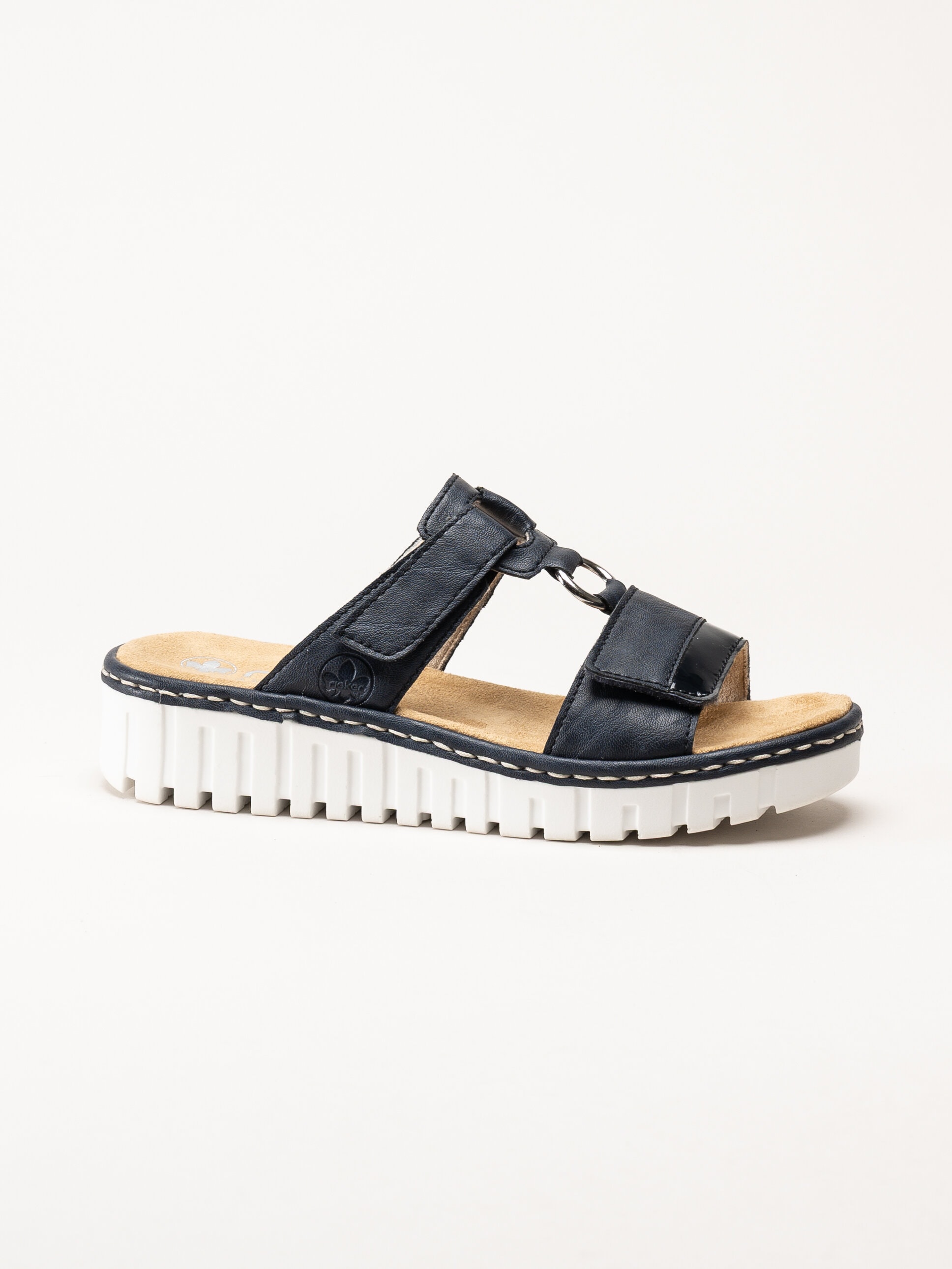 Rieker - Mörkblå slip in sandaler