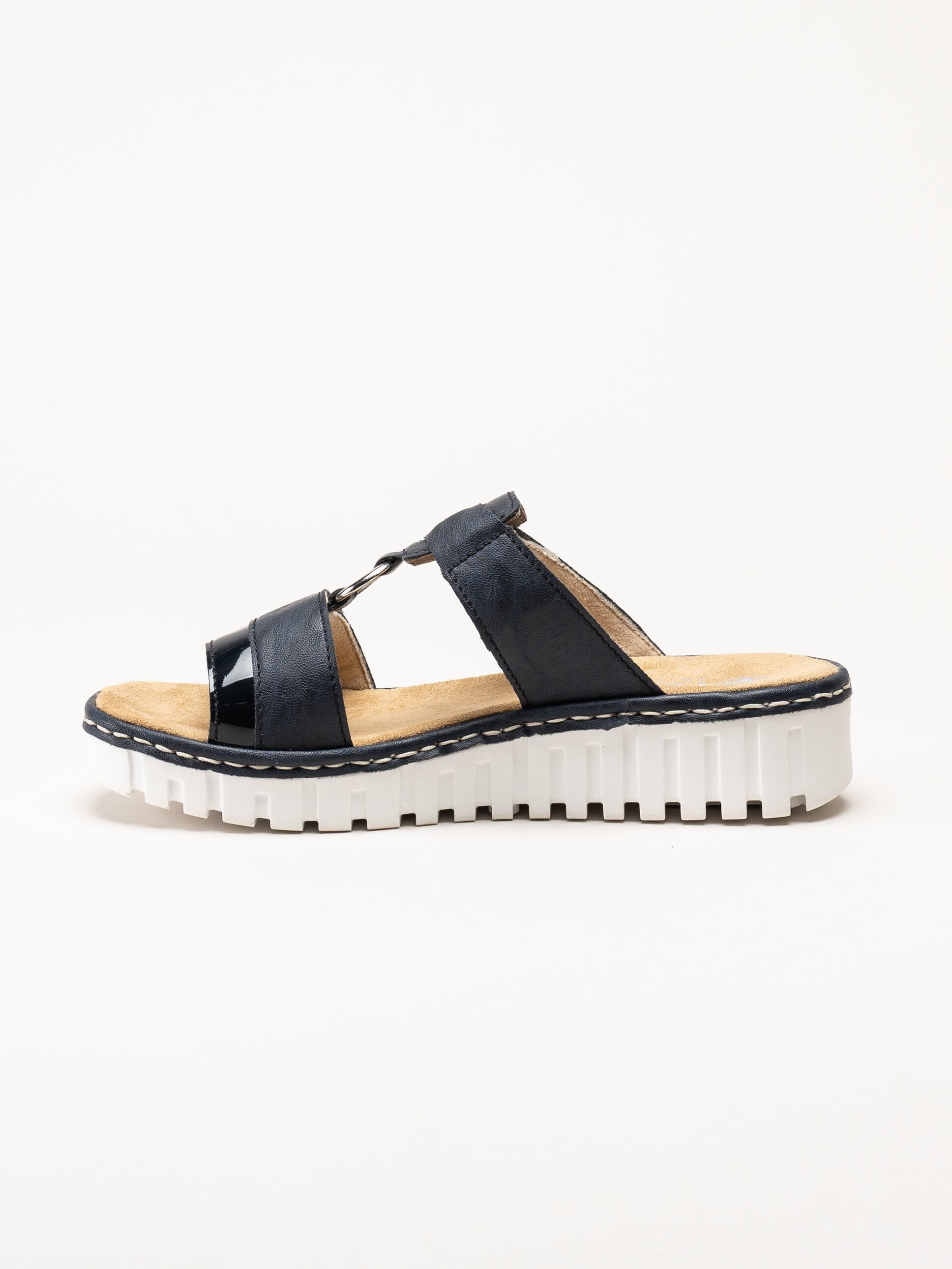 Rieker - Mörkblå slip in sandaler