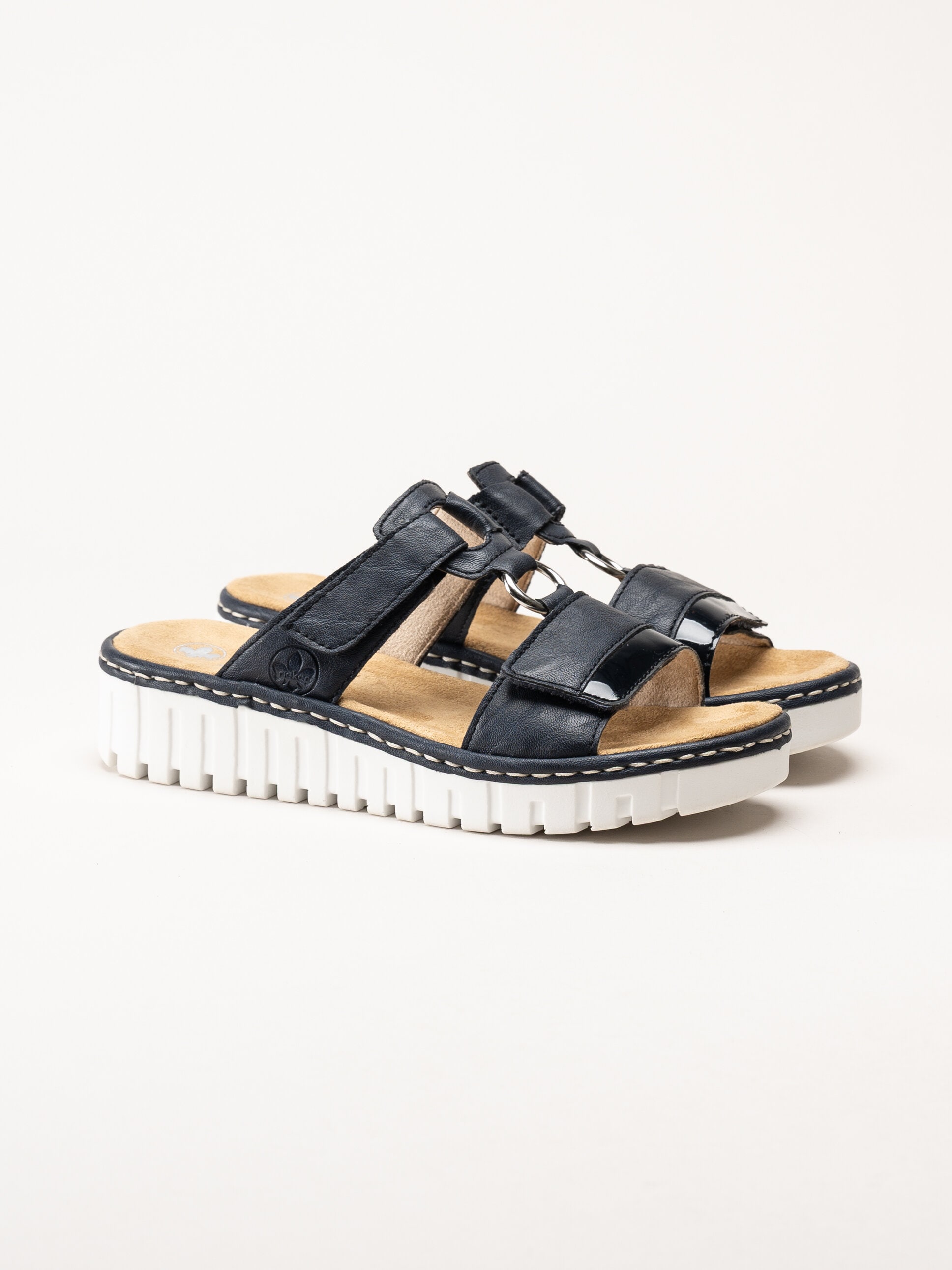 Rieker - Mörkblå slip in sandaler