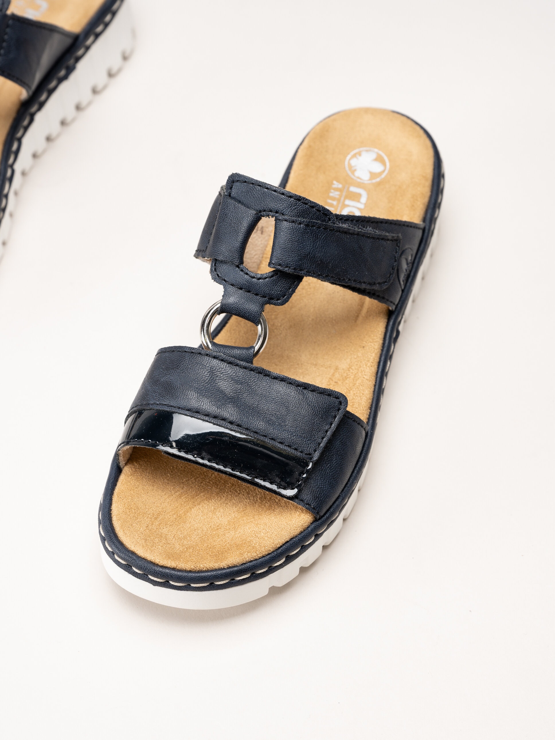 Rieker - Mörkblå slip in sandaler