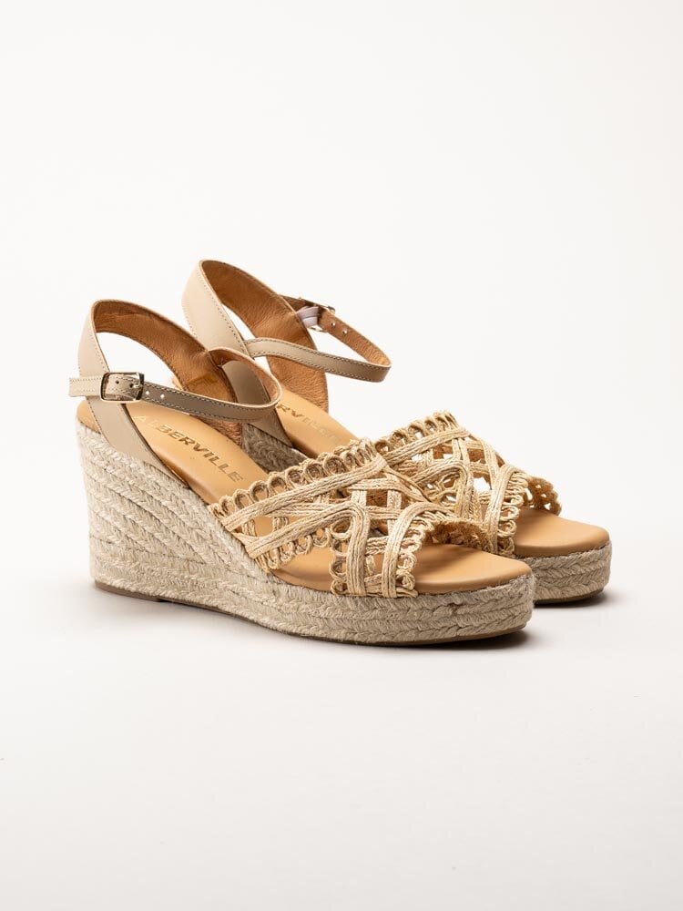 Alberville - Viveca Macrame - Beige kilklackade sandaletter