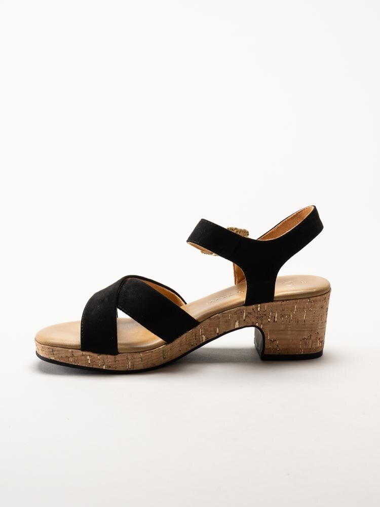 Marco Tozzi - Svarta sandaletter med klack