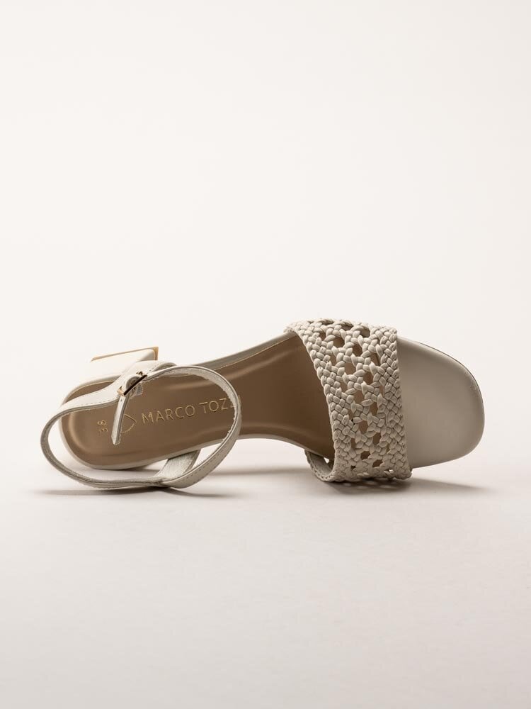 Marco Tozzi - Beige sandaletter med klack