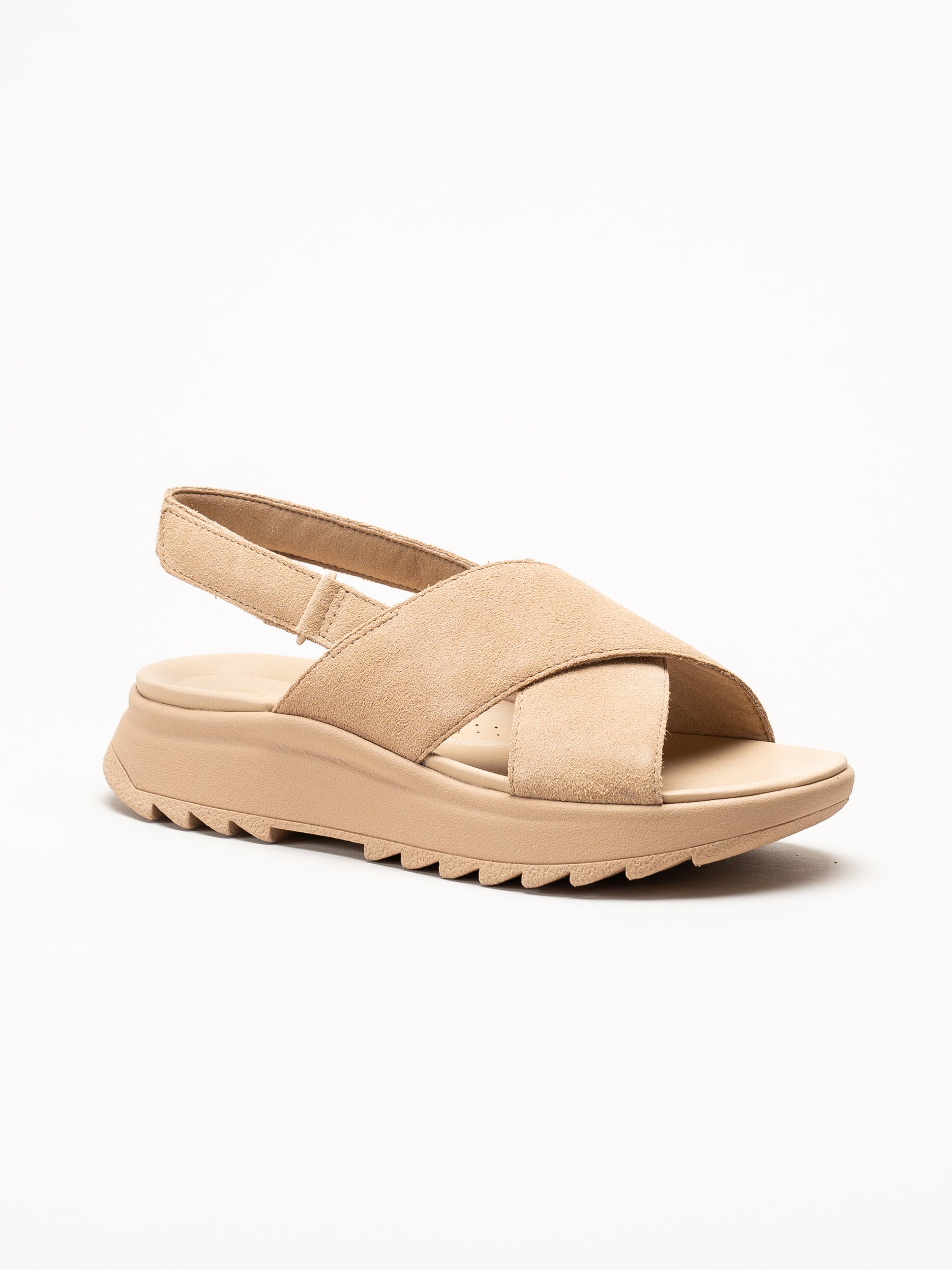 Clarks - Dashlite Wish - Beige sandaler i mocka