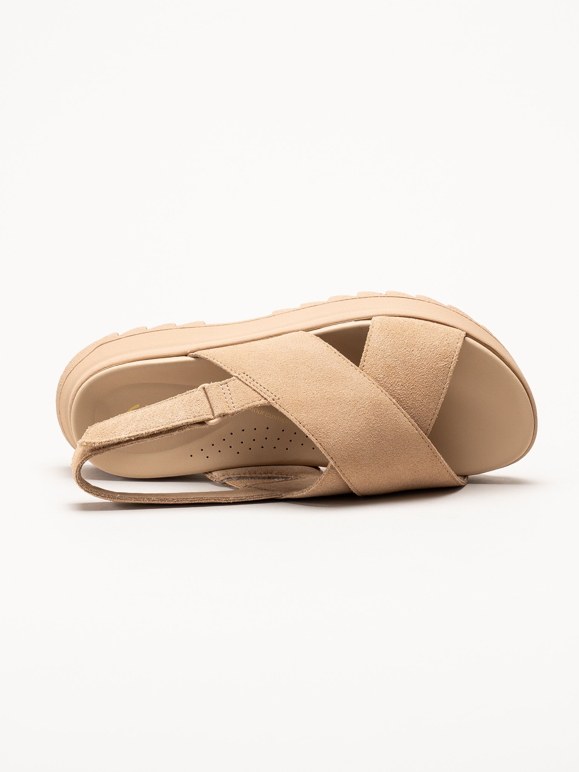 Clarks - Dashlite Wish - Beige sandaler i mocka