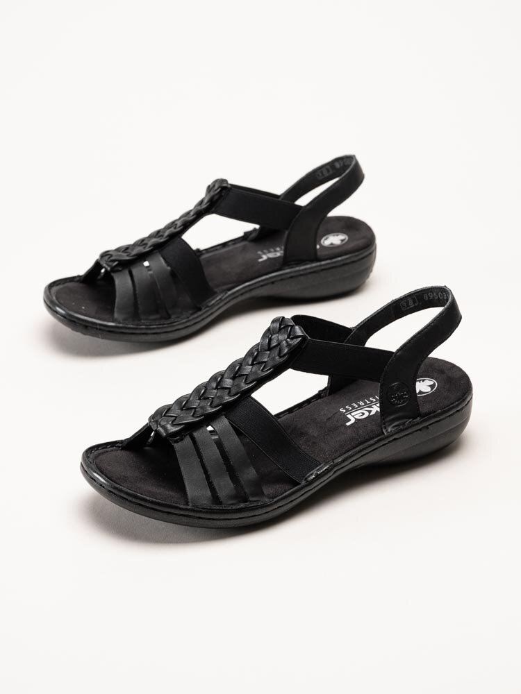 Rieker - Svarta remsandaler