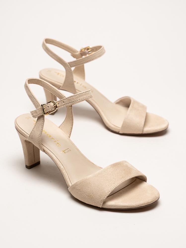 Tamaris - Beige sandaletter i textil