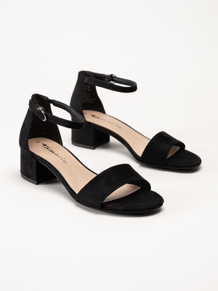 Tamaris - Svarta sandaletter i mockaimitation